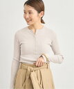 【SALE／30%OFF】IENA 《追加》ECO SPLASH リブ ヘンリーネックプルオーバー イエナ トップス ニット ベージュ ブラック【送料無料】