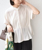 SHIPS Colors SHIPS Colors:＜洗濯機可能＞ヴィンテージ サテン ペプラム シャツ◇ シップス トップス シ…