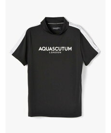 Aquascutum GOLF GOLF WOMEN - AQロゴラインモックネック アクアスキュータム トップス カットソー・Tシャツ ブラック ネイビー ホワイト【送料無料】