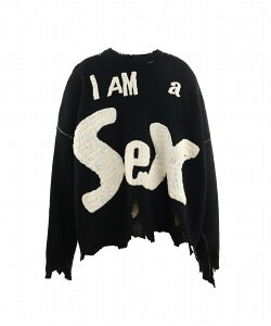 ROYAL FLASH SAINT MICHAEL/Zg}CP/SP_CREW KNIT/I AM A/BLACK CtbV gbvX jbg ubNyz