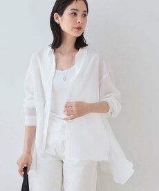 【SALE／40%OFF】INDIVI 【洗える/凹凸素材】ハンカチーフヘム エアリーブラウス インディヴィ トップス シャツ・ブラウス オレンジ ブラック ホワイト【送料無料】