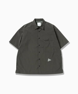 and wander UV cut stretch SS shirt �A���h�����_�[ �g�b�v�X �V���c�E�u���E�X �O���[ �u���b�N �u���[�y���������z