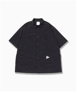 and wander UV cut stretch SS shirt �A���h�����_�[ �g�b�v�X �V���c�E�u���E�X �O���[ �u���b�N �u���[�y���������z