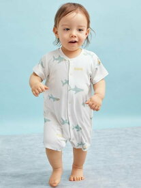 【SALE／30%OFF】gelato pique 【BABY】【接触冷感】SHARK柄ロンパース ジェラートピケ マタニティウェア・ベビー用品 ロンパース・カバーオール ピンク【送料無料】