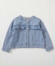 【セットアップ可能】バックフリル ノーカラー デニムジャケット ジャケット 25AW