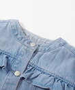 【セットアップ可能】バックフリル ノーカラー デニムジャケット ジャケット 25AW