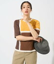カラーブロックインターシャニット
