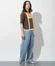 カラーブロックインターシャニット