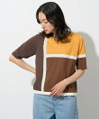 カラーブロックインターシャニット