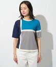 カラーブロックインターシャニット