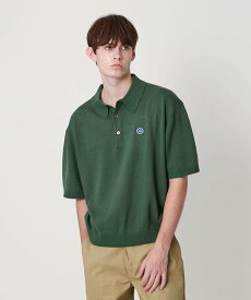 【SALE／30%OFF】NICE WEATHER ＜NICE WEATHER＞ワンポイントロゴ ニットポロシャツ ユナイテッドアローズ アウトレット トップス ポロシャツ ブラック グリーン【送料無料】