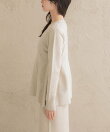 カシミヤシルク混ペプラムニットアップ