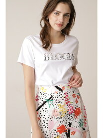 【SALE／20%OFF】PINKY&DIANNE ◆BLOOMビジューロゴTシャツ ピンキー アンド ダイアン トップス その他のトップス ホワイト【送料無料】