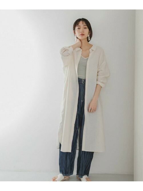 Kbf リネンmixラウンドヘムシャツワンピース Rakuten Fashion 楽天ファッション 旧楽天ブランドアベニュー Da9036