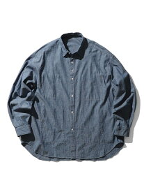 【SALE／40%OFF】BEAMS LIGHTS ハラダマニア / シャンブレー トラベル ローカライズドシャツ ビームス アウトレット トップス シャツ・ブラウス ブルー ホワイト【送料無料】