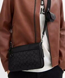 【SALE／60%OFF】COACH OUTLET 【公式】ヘリテージ コンバーチブル クロスボディ・シグネチャー キャンバス コーチ　アウトレット バッグ ショルダーバッグ ブラック【送料無料】