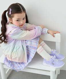 ANY KIDS 【ANY KIDS別注モデル】瞬足 ネコモチーフスニーカー エニィ シューズ・靴 スニーカー グリーン パープル ピンク【送料無料】