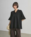 UNITED ARROWS Vネック ニットチュニック ユナイテッドアローズ トップス ニット グレー ブラック ネイビー【送料無料】