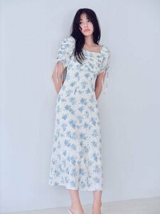 SNIDEL �yWEB����/ROSE Collection�zROSE�v�����g�����s�[�X �X�i�C�f�� �����s�[�X�E�h���X �����s�[�X �C�G���[�y���������z