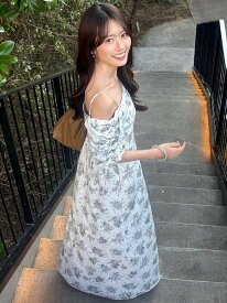 【SALE／50%OFF】SNIDEL 【WEB限定/ROSE Collection】ROSEプリントワンピース スナイデル ワンピース・ドレス ワンピース イエロー【送料無料】