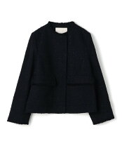 楽天市場】ツイード ジャケット ノーカラー（ブランドボールジィ）の通販