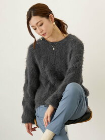 【SALE／30%OFF】NICOLE white 透かし編みニットプルオーバー ニコル クラブ トップス ニット グレー ホワイト ブルー【送料無料】