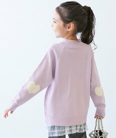 devirock 洗える チクチクしない素肌ニット ハートデザイン ハイネック プルオーバー 26AW デビロック トップス ニット ホワイト ブルー ピンク ブラック ワインレッド グリーン ネイビー グレー