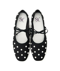 SY UNITED ARROWS ＜SY＞マルチドットバレエ フラット10●↑ オデット エ オディール シューズ・靴 バレエシューズ ブラック【送料無料】