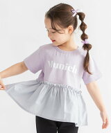 branshes 【DRC/WEB限定】異素材切替ロゴ半袖Tシャツ ブランシェス トップス カットソー・Tシャツ ホワイ…