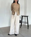 【新色/エクリュ・ブラウン】ドロストリブTシャツ