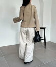【新色/エクリュ・ブラウン】ドロストリブTシャツ
