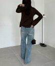 【新色/エクリュ・ブラウン】ドロストリブTシャツ