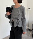 【新色/エクリュ・ブラウン】ドロストリブTシャツ