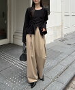 【新色/エクリュ・ブラウン】ドロストリブTシャツ