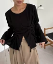 【新色/エクリュ・ブラウン】ドロストリブTシャツ
