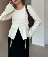 CAPRICIEUX LE'MAGE 【新色/エクリュ・ブラウン】ドロストリブTシャツ カプリシュ　レマージュ トップス …