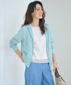 【SALE／40%OFF】J.PRESS LADIES L 【WEB限定カラーあり・洗える】SHEER LIGHT KNIT ラメ パーカー ジェイプレス トップス パーカー・フーディー ネイビー グリーン ホワイト ベージュ【送料無料】