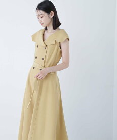 【SALE／50%OFF】NATURAL BEAUTY BASIC トレンチディテールワンピース ナチュラルビューティベーシック ワンピース・ドレス ワンピース ネイビー イエロー ベージュ【送料無料】