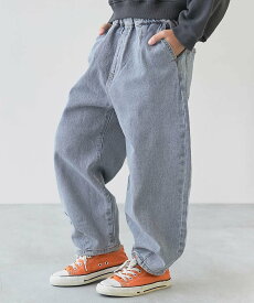 【SALE／5%OFF】devirock ストレッチデニム ルーズタックパンツ 子供服 キッズ 男の子 女の子 26SS デビロック パンツ ジーンズ・デニムパンツ ネイビー ブラック