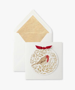 SMYTHSON Christmas Gold Robin 1CE �X�}�C�\�� �C���e���A�E�����G�� �I�u�W�F�E�u���E�A�[�g �z���C�g