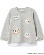 petit main 【アニメちいかわ】お顔モチーフ長袖Tシャツ ナルミヤオンライン トップス カットソー・Tシャ…