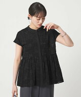 UNITED ARROWS green label relaxing カット ジャガード フレンチスリーブ ブラウス ユナイテッドアロー…