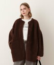 カシミヤブレンドファー加工コート