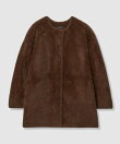 カシミヤブレンドファー加工コート