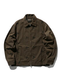 【SALE／60%OFF】BEAMS MEN BEAMS PLUS / ツイード ペイズリー プリント ジップ ブルゾン ビームス アウトレット ジャケット・アウター ブルゾン・ジャンパー ブラウン【送料無料】