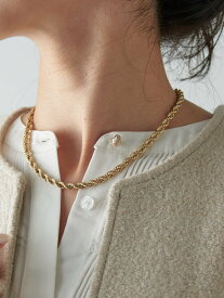Jena espace merveilleux ネジレショートネックレス ジェナエスパスメルヴェイユ アクセサリー・腕時計 リング・指輪 ゴールド シルバー