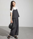 【2SET】テックリネンキャミソール×パンツセットアップ