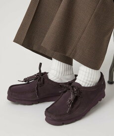 UNITED ARROWS green label relaxing ＜Clarks Originals＞ワラビー ゴアテックス ユナイテッドアローズ グリーンレーベルリラクシング シューズ・靴 モカシン・デッキシューズ グレー ワインレッド【送料無料】