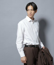 NANO universe 「N shirt」Anti Soaked(R)汗染み防止セミワイドカラーシャツ長袖 ナノユニバース トップス シャツ・ブラウス ホワイト ブルー【送料無料】