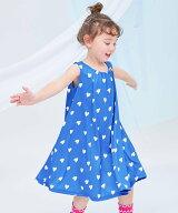 devirock 【涼感 サラッとメッシュ】総柄 タンクワンピース 子供服 キッズ 女の子 速乾 26SS デビロック …
